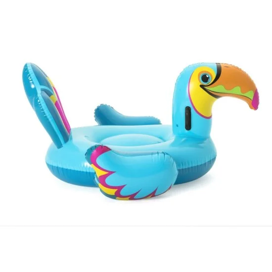 Bestway 2.07m x 1.50m tipsy toucan ride-on (contents:1 ride-on, repair patch)